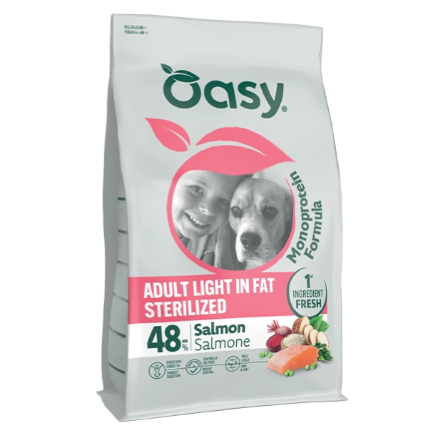 Oasy Monoprotein formula Adult Light in Fat Sterilized Salmone
