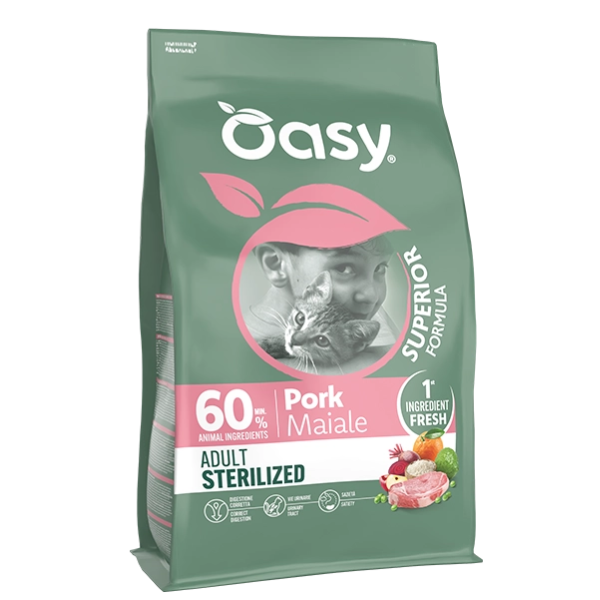 Oasy Superior Formula Cat Adult Sterilized Maiale