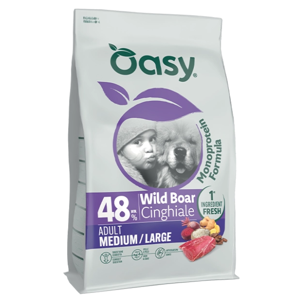 Oasy Monoprotein formula Adult Medium/Large Cinghiale