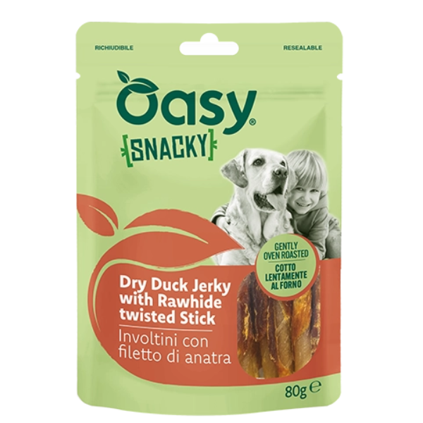 Oasy Snacky snack per cani cotto al forno Adult All Breeds 80 gr