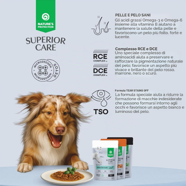 Nature’s Protection Superior Care Red Coat Dog Adult All Breeds Filetti in gelatina 85 gr
