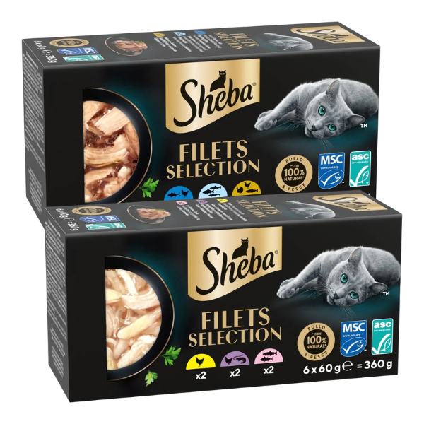 Sheba Filets in salsa Multipack 6x60 gr