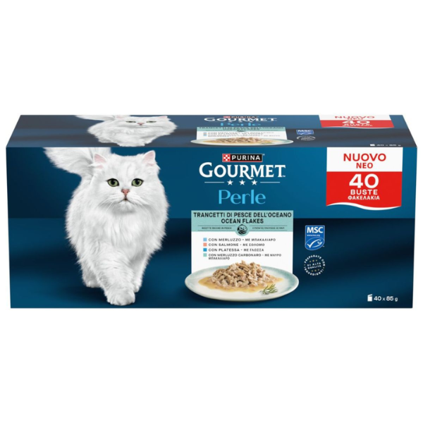 Purina Gourmet Perle selezionate Trancetti di Pesce dell'oceano multipack 40x85 gr