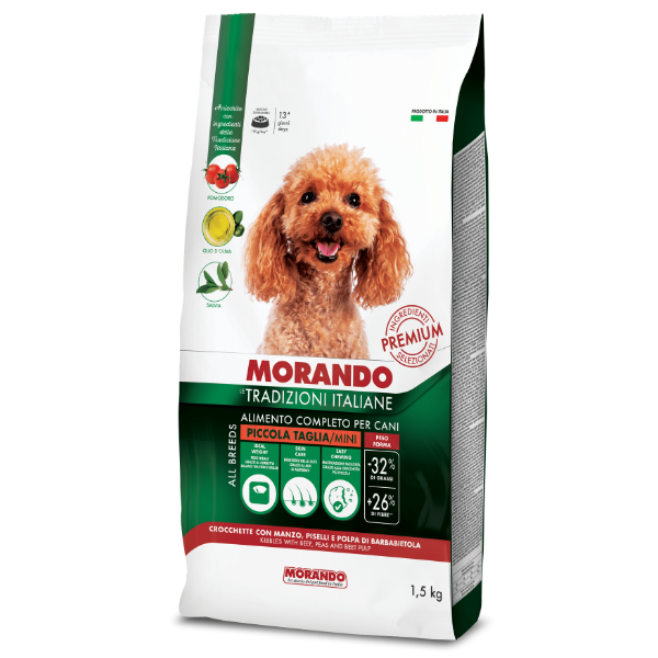 Morando Tradizioni Italiane Dog Adult Mini Manzo e piselli