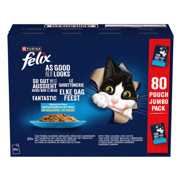 Purina Felix le Ghiottonerie in gelatina Multipack 80x85 gr