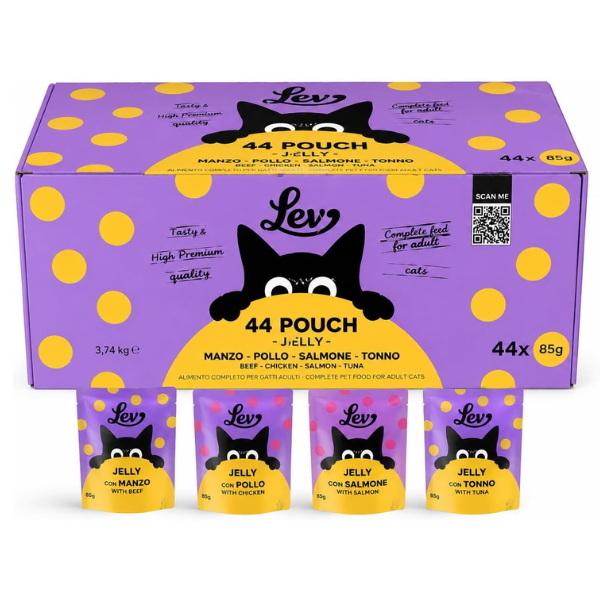 Lev Cat Adult in Jelly multipack 44x85 gr