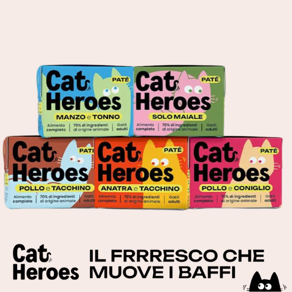 Cat Heroes Adult Patè Grain free cibo fresco da dispensa 95 gr