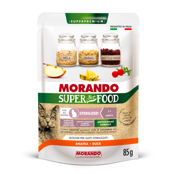 Morando SuperPetFood Cat Adult Sterilized Mousse 85 gr