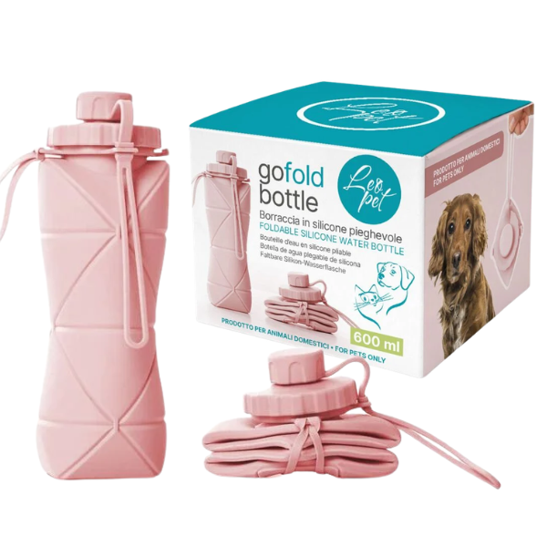 Borraccia pieghevole Go Fold accessorio da viaggio Leopet