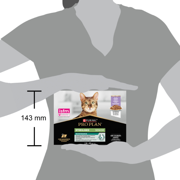 Purina Pro Plan Cat Senior Sterilised Maintenance Multipack in salsa 10x85g