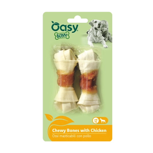 Oasy Bony Osso masticabile per cani adulti con Pollo