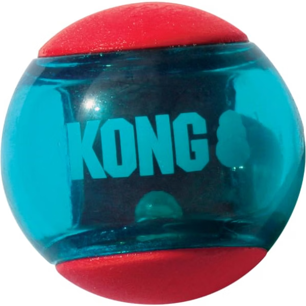 Kong Squeezz Action Ball Gioco Riporto interattivo con Squeak per cani
