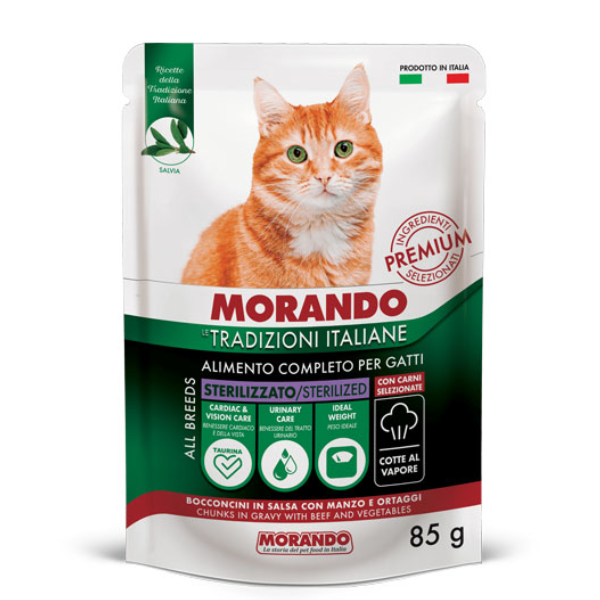 Morando Tradizioni Italiane Cat Adult Sterilized Bocconcini 85 gr