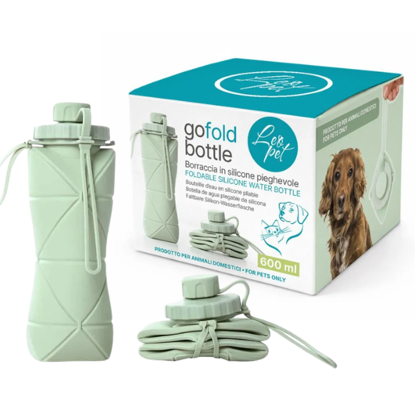 Borraccia pieghevole Go Fold accessorio da viaggio Leopet