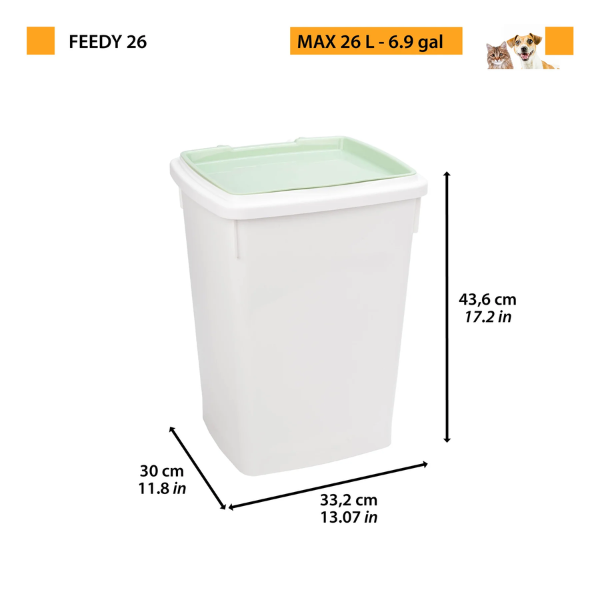 Contenitore in plastica di cibo per cani e gatti Feedy Ferplast