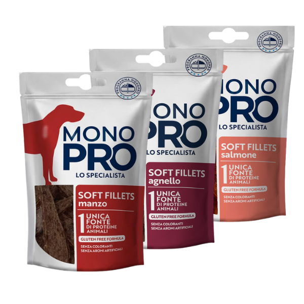 Monopro lo specialista Dog Adult Snack soft fillets 80 gr