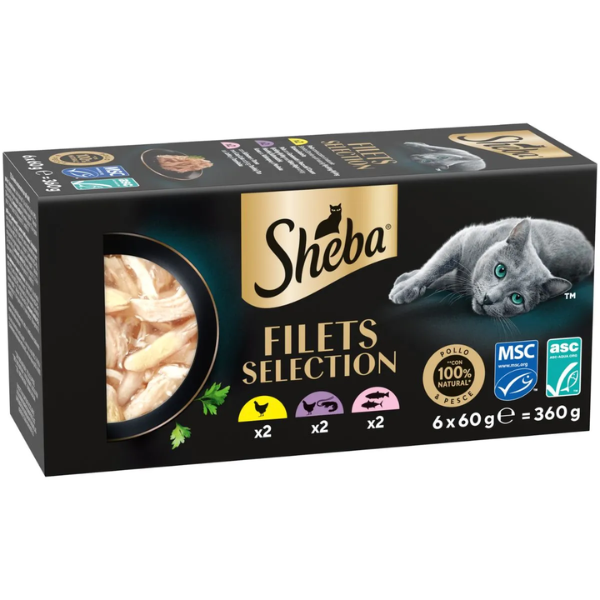 Sheba Filets in salsa Multipack 6x60 gr