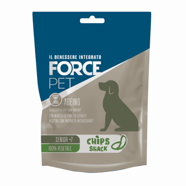 Forcepet Dog Senior Ageing +7 anni Chips snack 100% vegetale 85gr