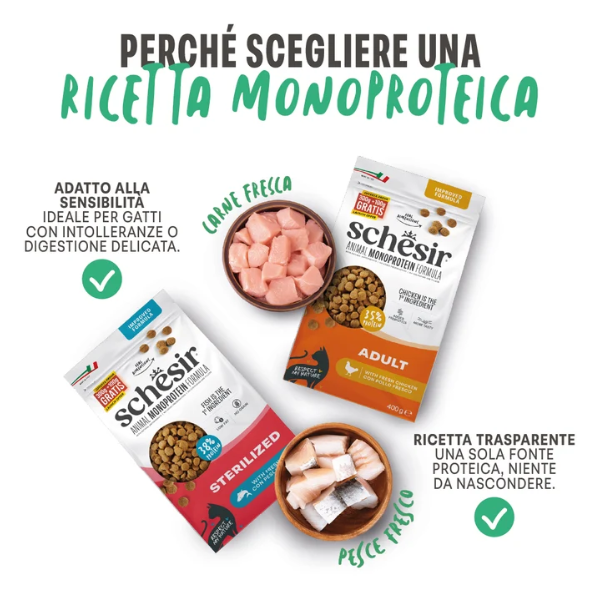 Schesir Animal Monoprotein formula Cat Adult con Pollo fresco