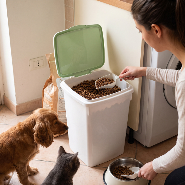 Contenitore in plastica di cibo per cani e gatti Feedy Ferplast