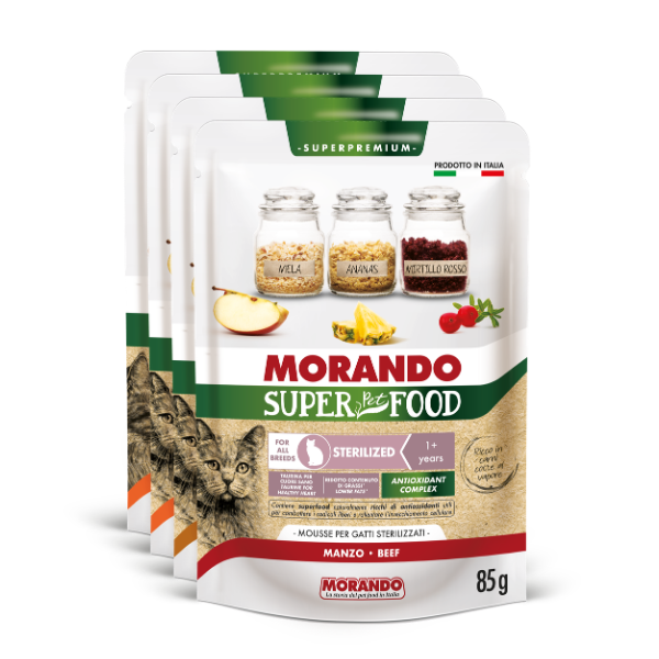 Morando SuperPetFood Cat Adult Sterilized Mousse 85 gr