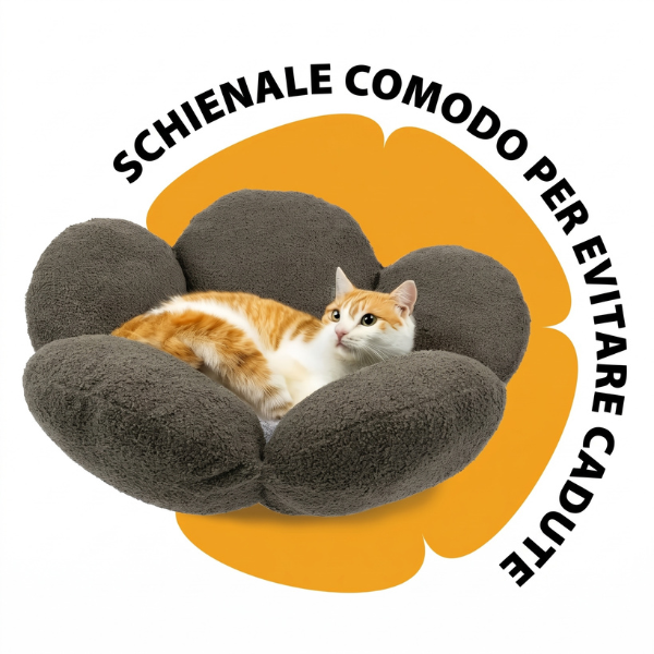 Lettino cuccia per cani e gatti in tessuto bouclè Fiore Ferplast
