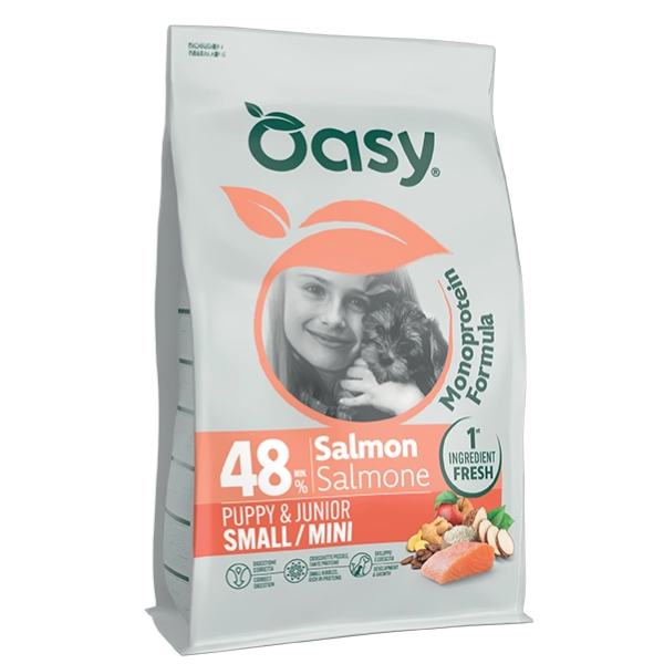 Oasy Monoprotein formula Puppy&Junior Small/Mini Salmone