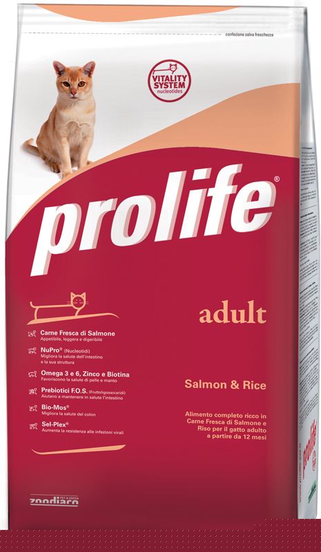Prolife Lifestyle Gatto Adult Salmone e Riso - 12 kg