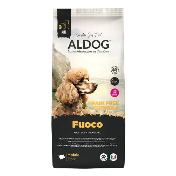 Aldog Fuoco Adult Mini Gluten e Grain Free al maiale  2 kg bauzaarit.myshopify.com