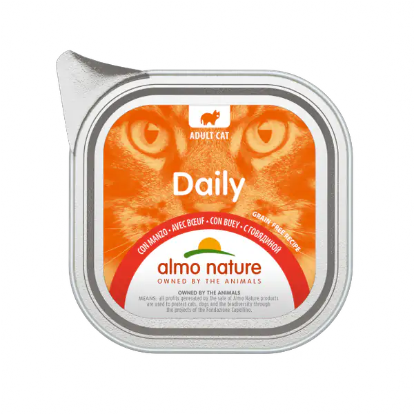 Almo Nature Daily Grain Free Menù Cat 100 gr  Manzo bauzaarit.myshopify.com