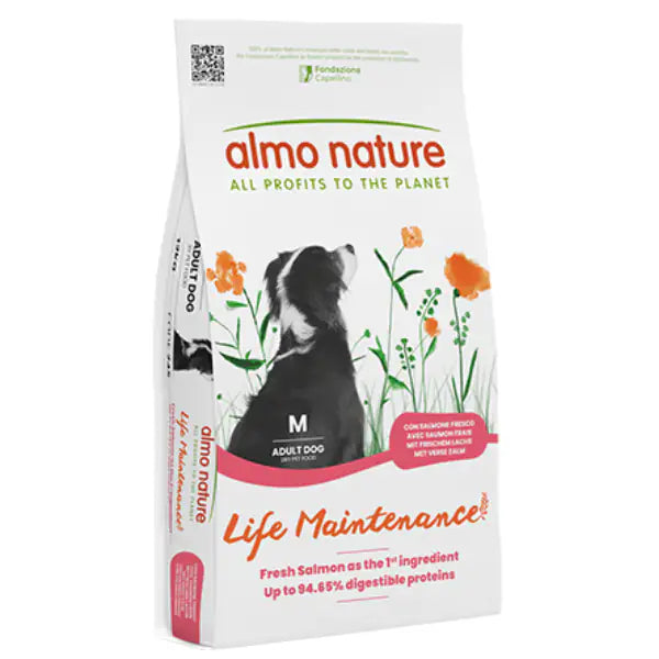 Almo Nature Life Maintenance Medium Adult con Salmone  12 kg bauzaarit.myshopify.com