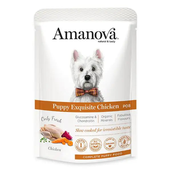 Amanova Dog Puppy Umido Grain Free 100 gr  Pollo fresco bauzaarit.myshopify.com