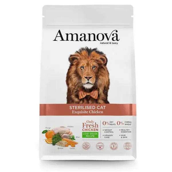 Amanova Sterilised Cat Pollo Fresco  1,5 kg bauzaarit.myshopify.com