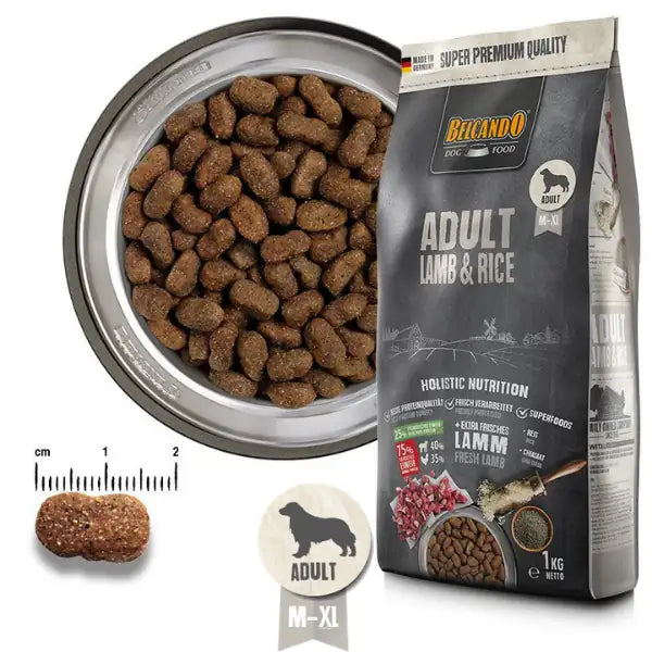 Belcando Super Premium Dog Adult Medium/Large Agnello e riso   bauzaarit.myshopify.com