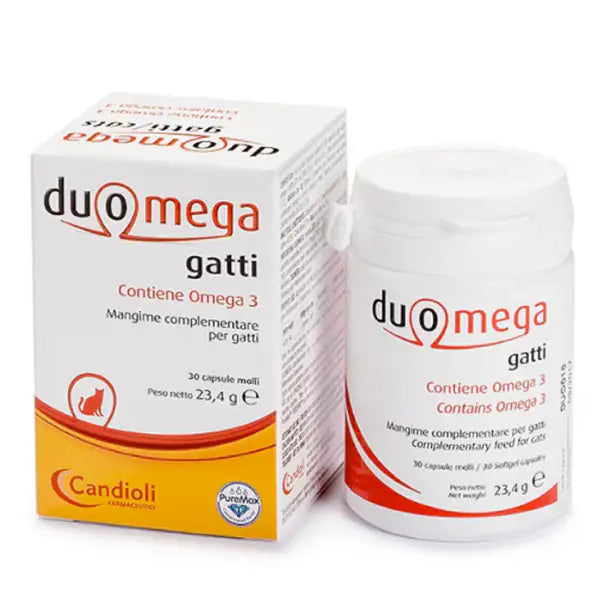 Candioli Pharma Duomega Gatti per il benessere generale Capsule molli  30 capsule da 500 mg bauzaarit.myshopify.com
