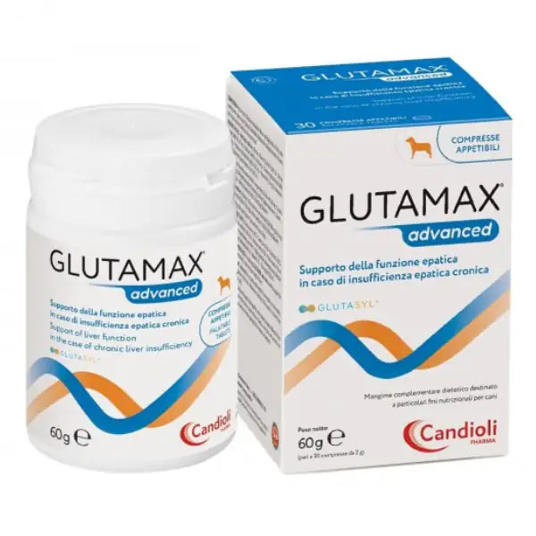 Candioli Pharma Glutamax Advanced supporto della funzione epatica Compresse cane   bauzaarit.myshopify.com