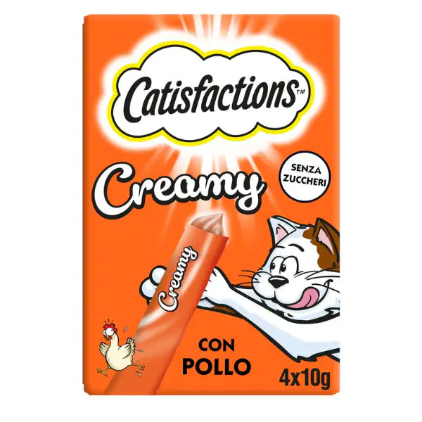 Catisfaction Dreamies Creamy snack per gatti 4x10 gr  Pollo bauzaarit.myshopify.com