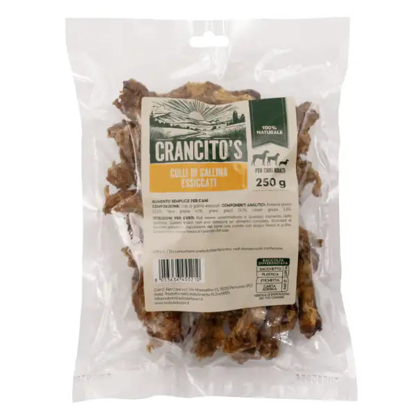 Crancito's Colli di gallina essiccati snack naturale per cani adulti  250 gr bauzaarit.myshopify.com