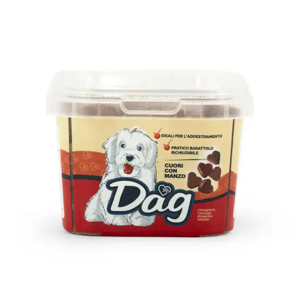 Dag Dog Adult Snack Cuori con Manzo 120 gr  Manzo bauzaarit.myshopify.com