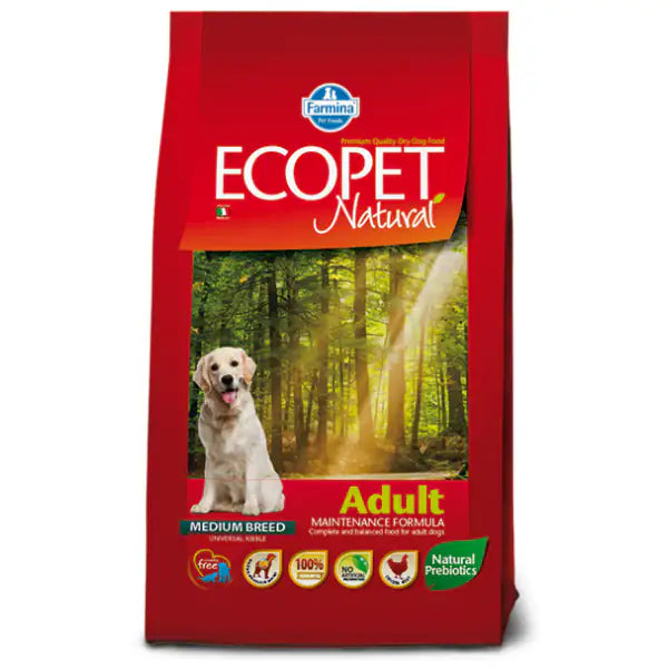 Ecopet Natural Adult Medium  12 kg bauzaarit.myshopify.com