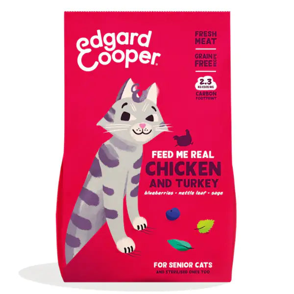Edgard & Cooper Cat Senior Grain Free Pollo e Tacchino   bauzaarit.myshopify.com