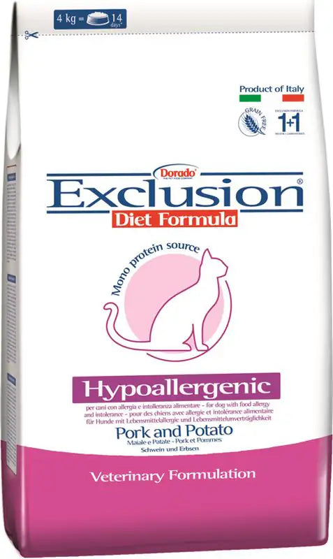 Exclusion Diet Hypoallergenic Cat Maiale e Patate   bauzaarit.myshopify.com