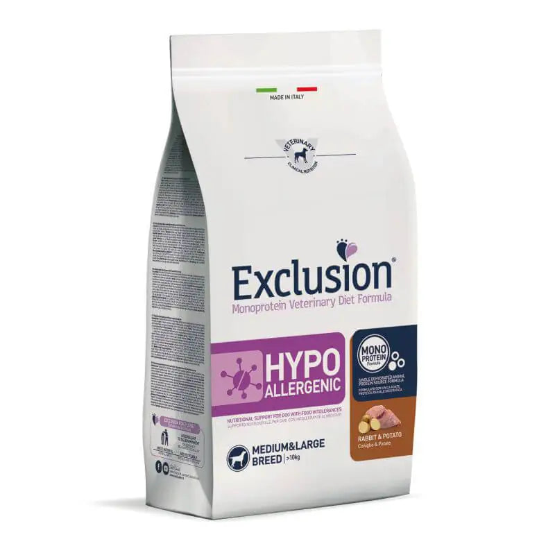 Exclusion Diet Hypoallergenic Medium/Large Breed Coniglio e Patate   bauzaarit.myshopify.com
