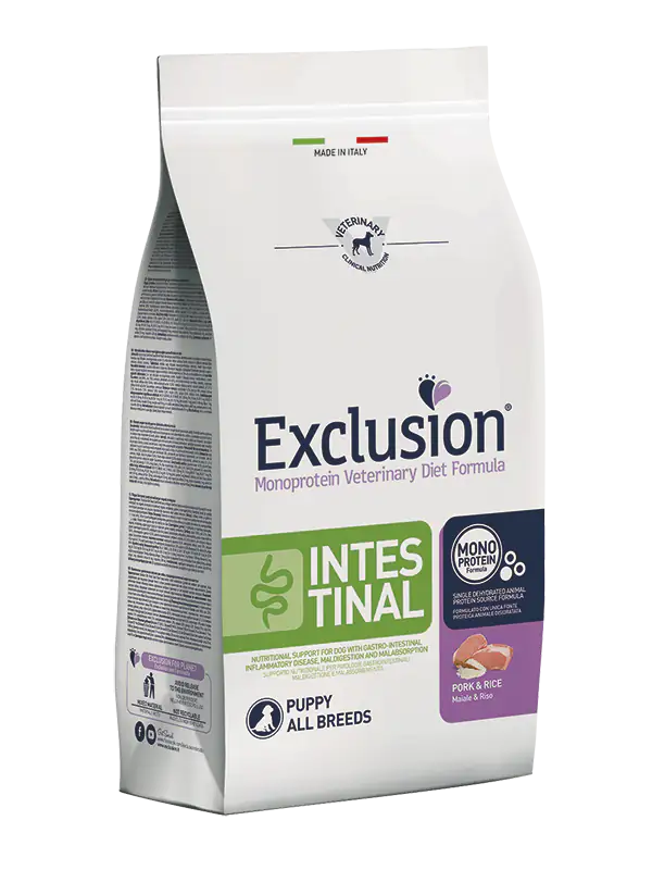 Exclusion Diet Intestinal Puppy Maiale e Riso  2 kg bauzaarit.myshopify.com