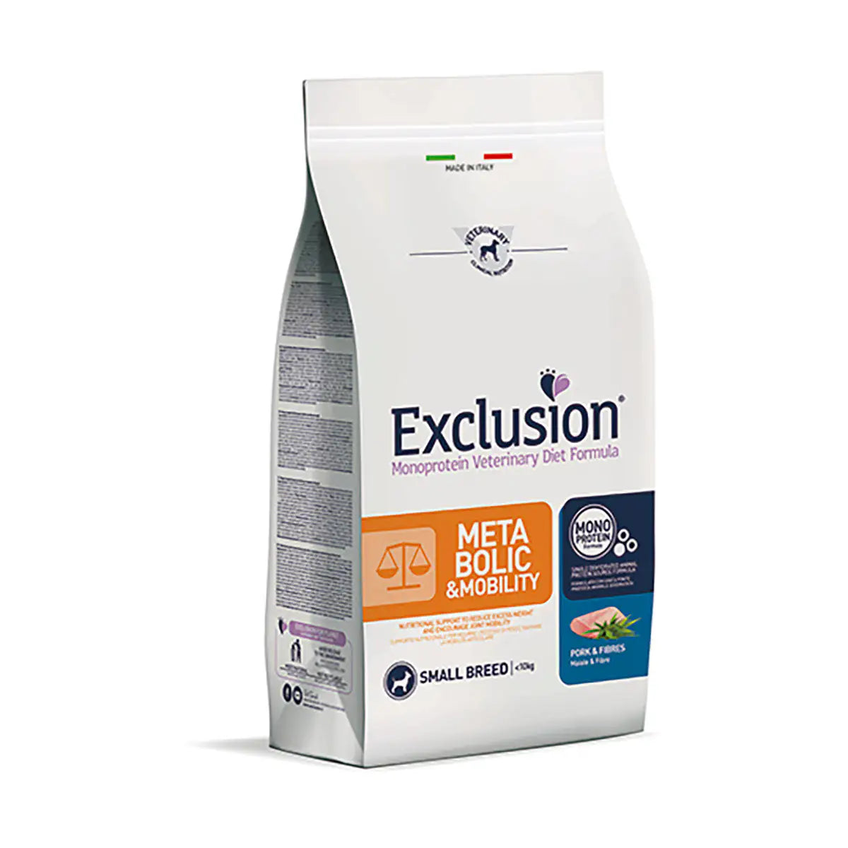 Exclusion Diet Metabolic & Mobility Small Breed Maiale e Fibre  2 kg bauzaarit.myshopify.com