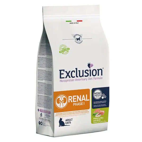 Exclusion Diet Renal Fase 1 Cat Maiale e piselli  1,5 kg bauzaarit.myshopify.com