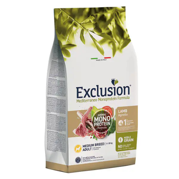 Exclusion Mediterraneo Adult Medium Breed Agnello   bauzaarit.myshopify.com