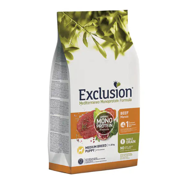 Exclusion Mediterraneo Puppy Medium Breed Manzo   bauzaarit.myshopify.com