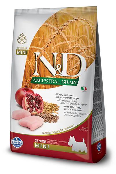 Farmina N&D Ancestral Grain Senior Mini   bauzaarit.myshopify.com