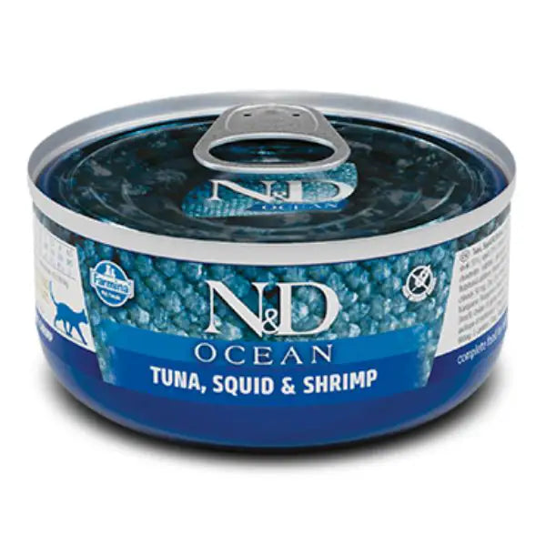 Farmina N&D Ocean Feline Umido 70 gr  Calamari, Gamberetti e Tonno bauzaarit.myshopify.com